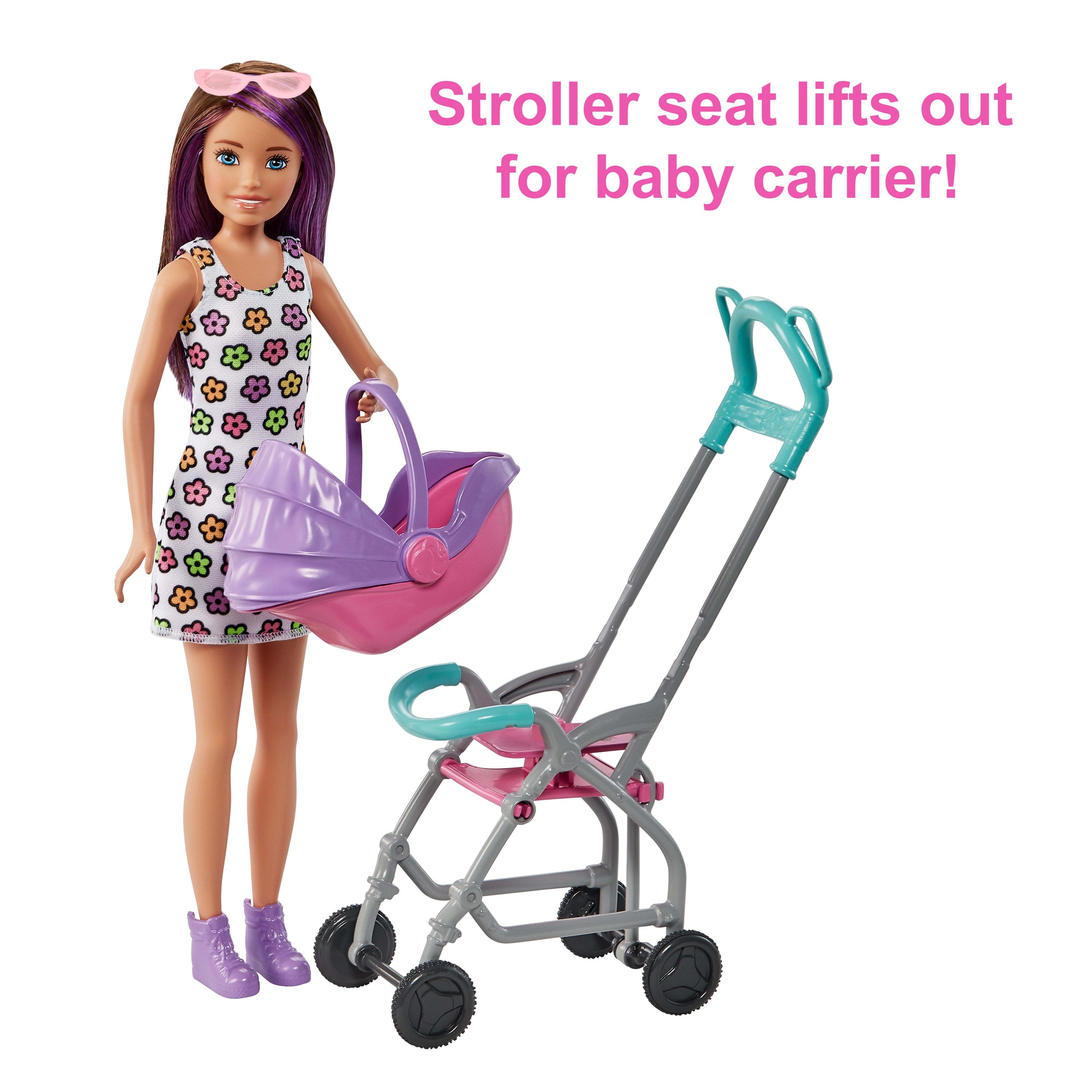 Barbie Skipper Babysitters Inc. Doll & Stroller Playset, for 3 Years & Up, Multicolor