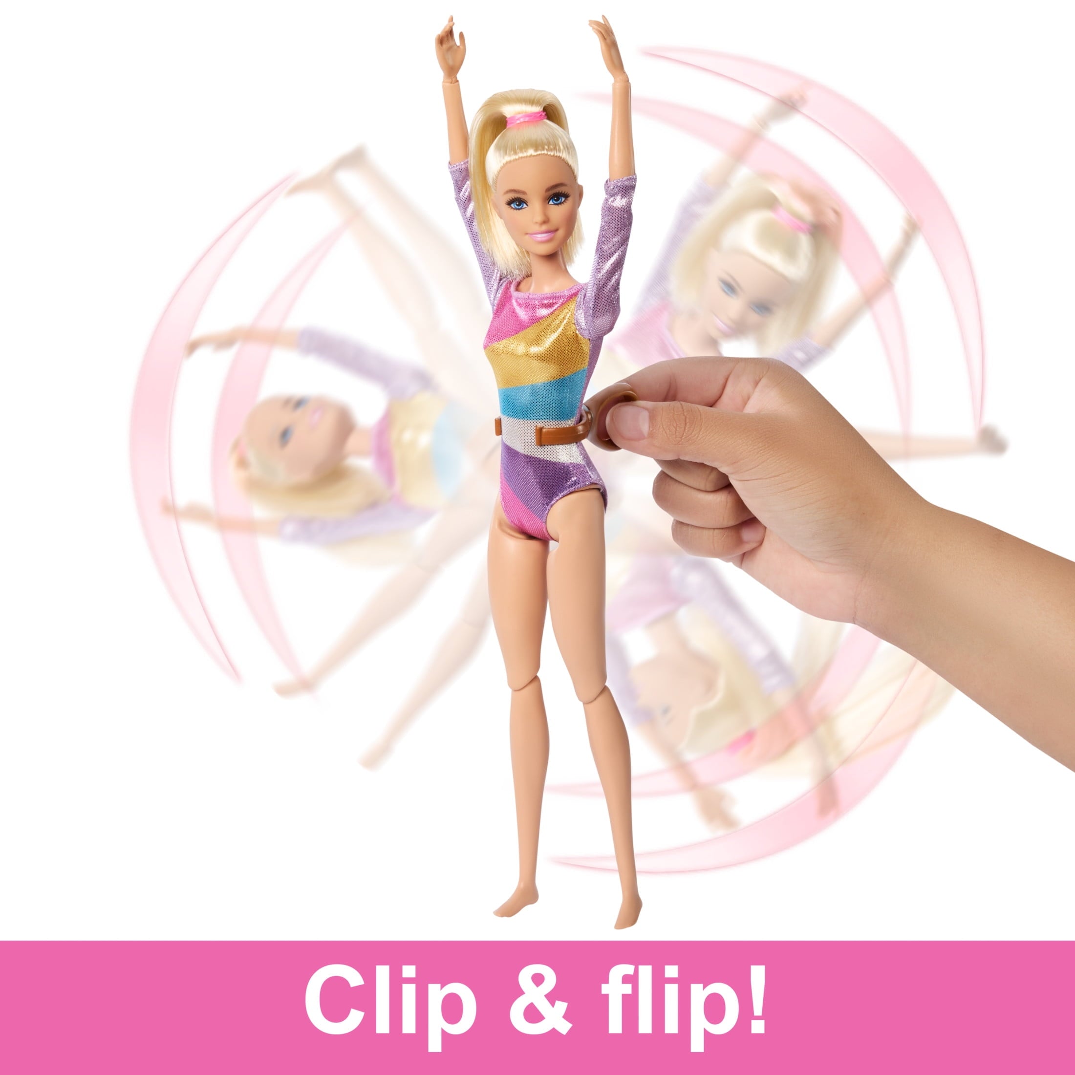Barbie Gymnastics Playset with Blonde Fashion Doll, Balance Beam and Accessories, 3 Years & up