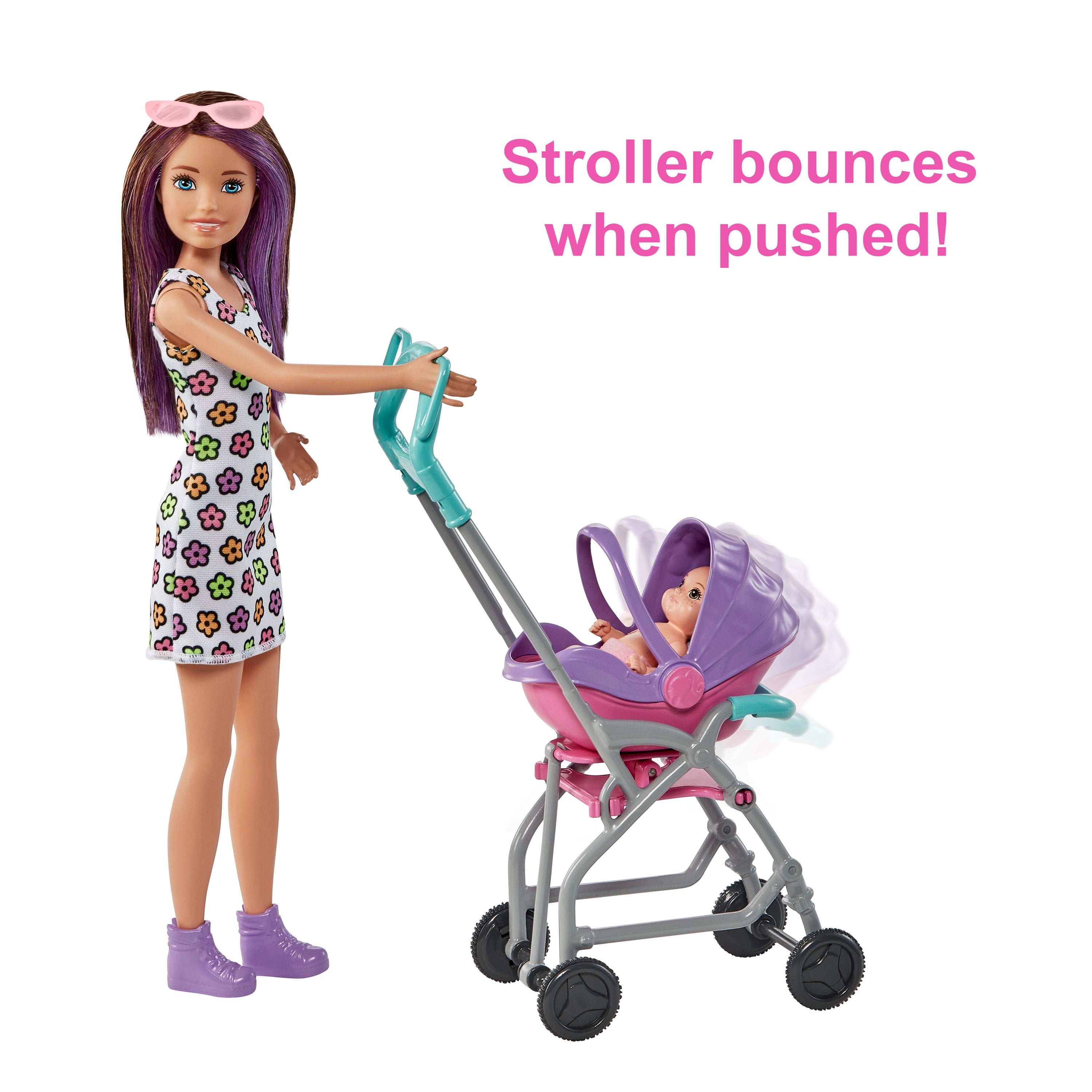 Barbie Skipper Babysitters Inc. Doll & Stroller Playset, for 3 Years & Up, Multicolor